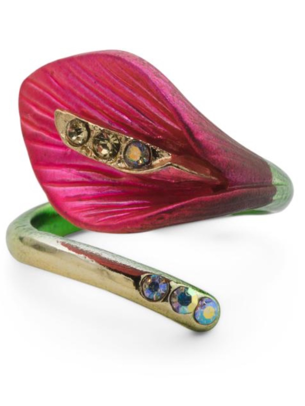 Betsey Johnson Pink Calla Lily Ring New